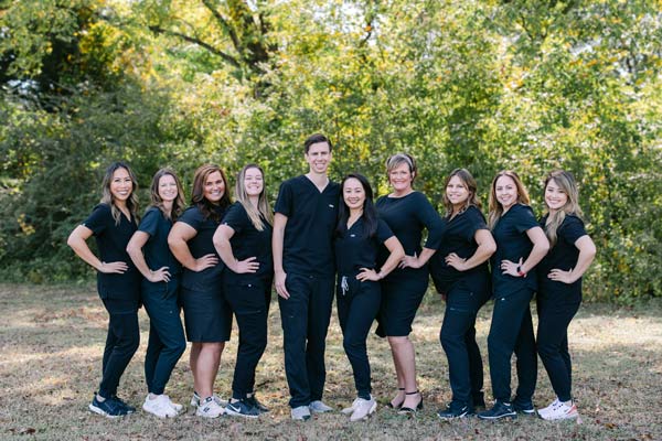 Group photo of the staff at Parkside Dental